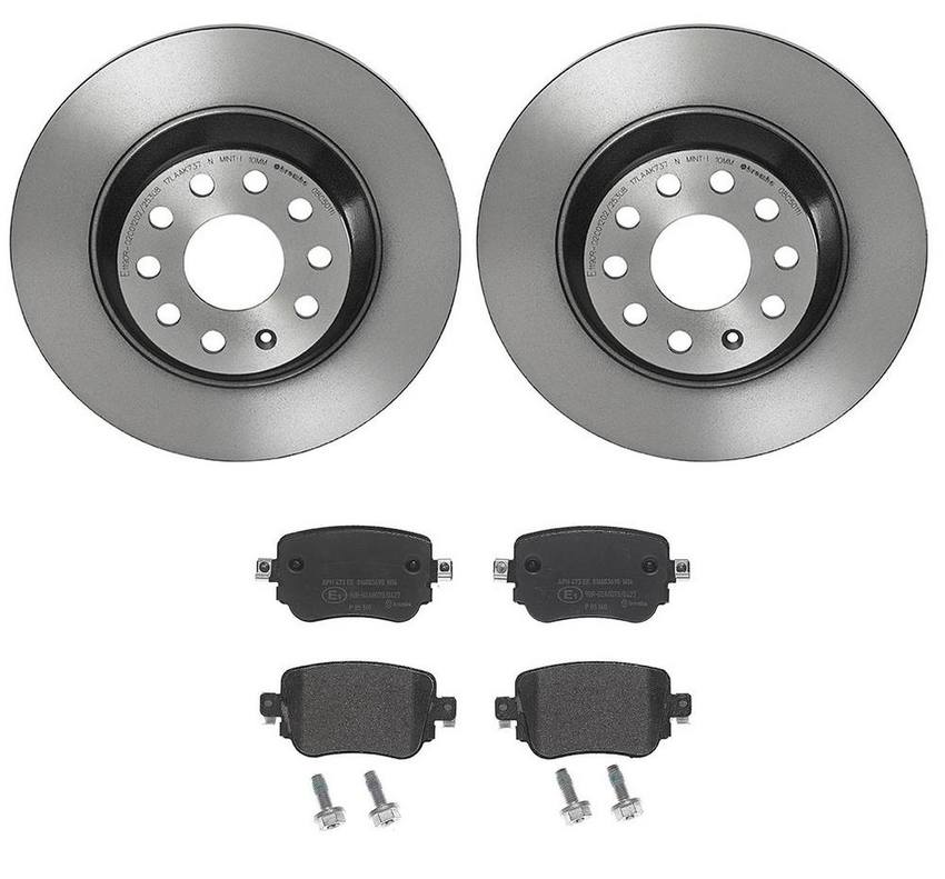 Audi Brembo Brake Kit - Pads and Rotors Rear (300mm) (Low-Met) 7N0698451A - Brembo 4038785KIT